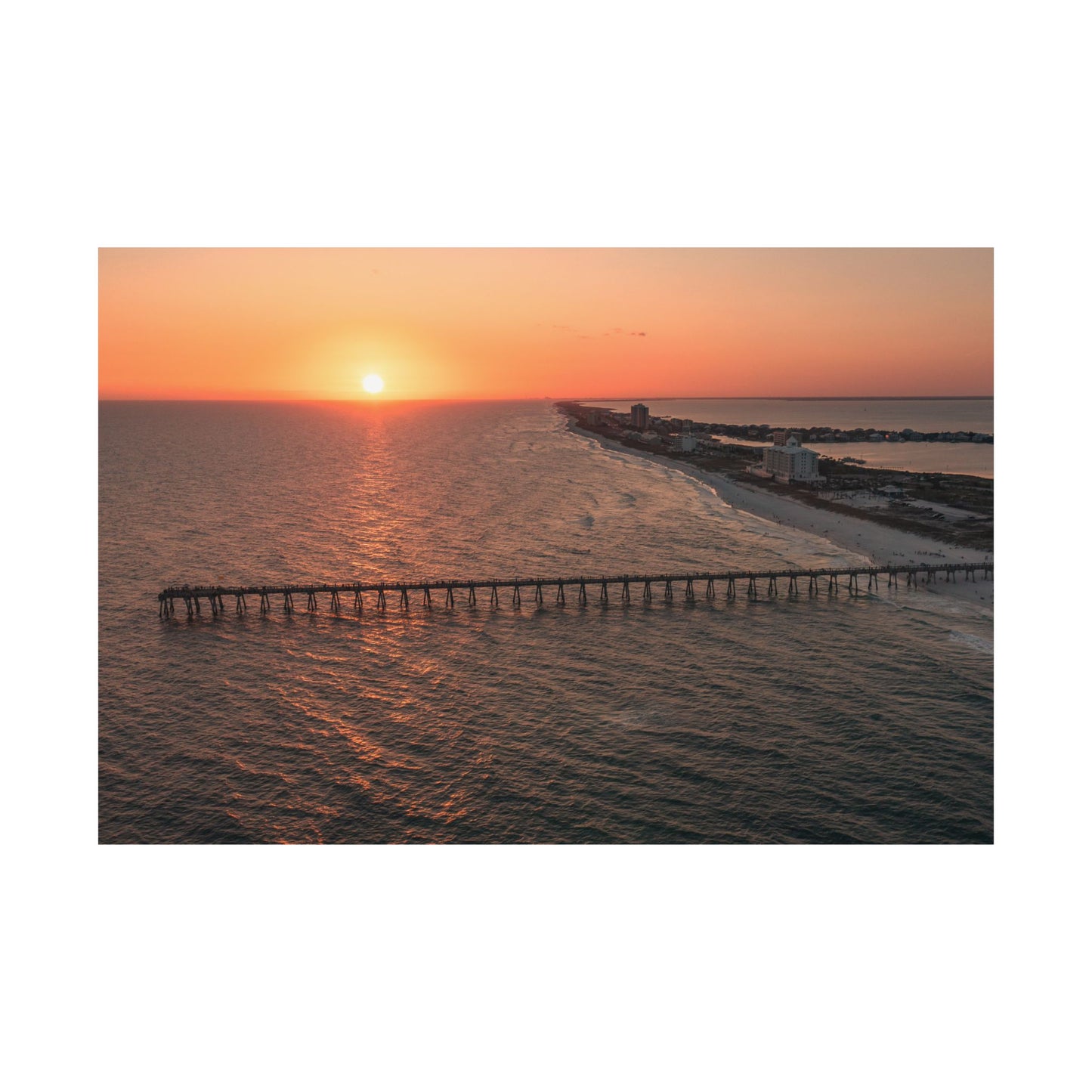 Fiery Sunset over Pensacola Beach Pier